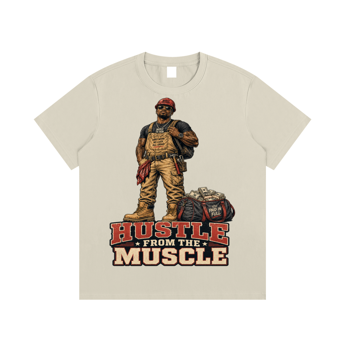 Hustle from the muscle-Essential Cotton T-Shirt