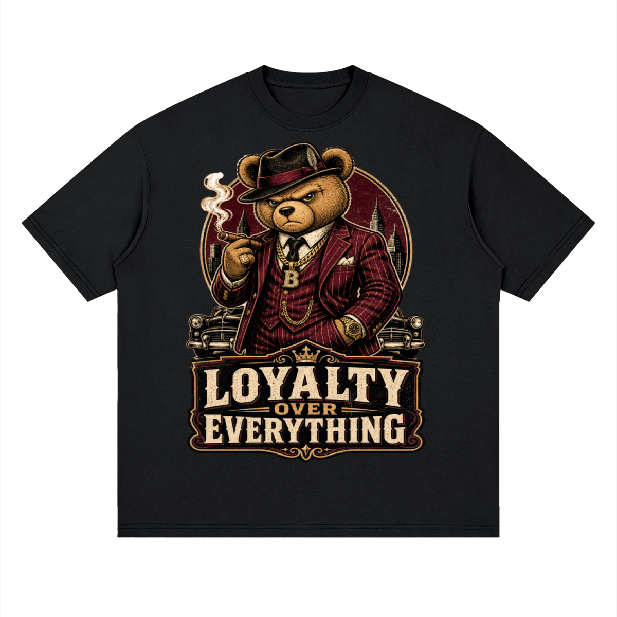 Loyalty over everything-Streetwear Loose Drop Shoulder T-Shirt