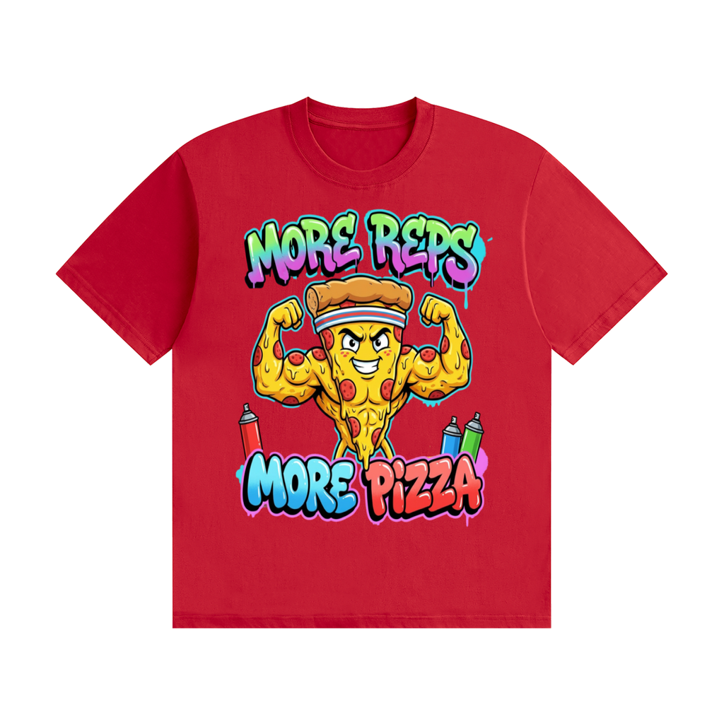 More reps more pizza-Seamless Cotton T-Shirt