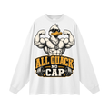 All quack no cap-Oversized Unisex Long Sleeve T-Shirt(This product is shipped from oversees ship time may take longer)