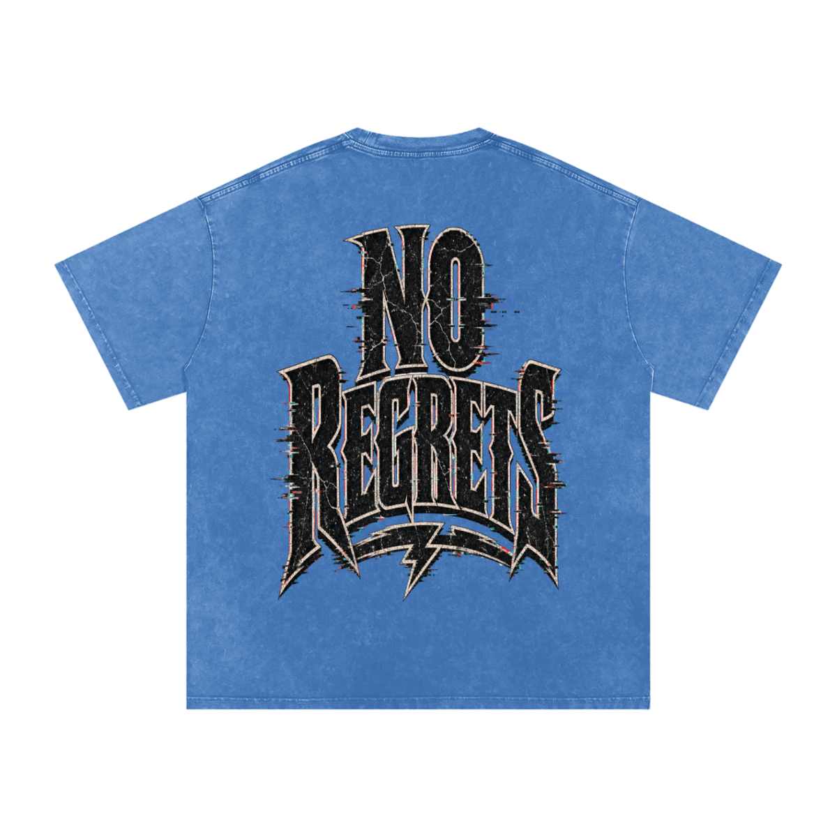 No regrets-Snow Washed Oversized Cotton T-Shirt