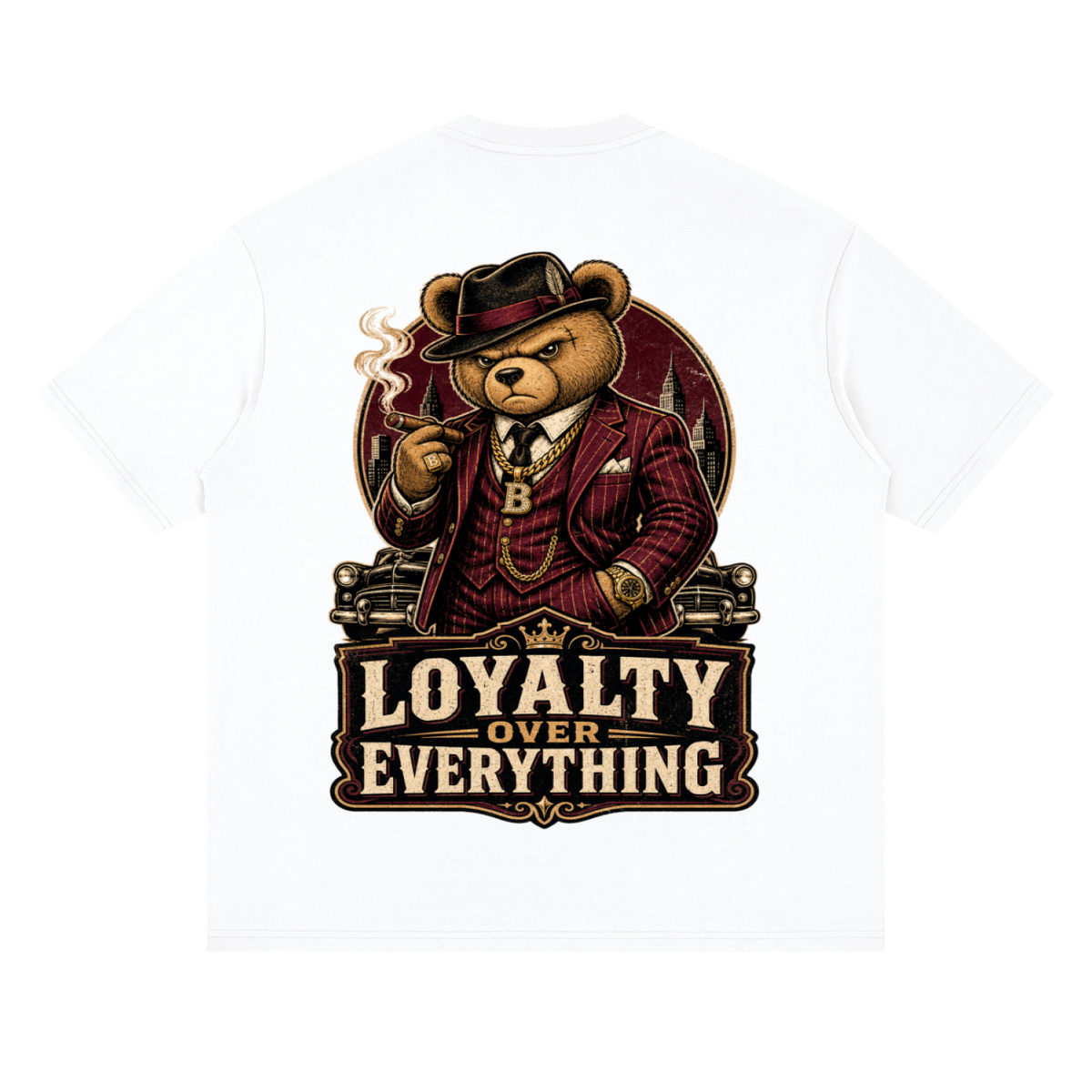 Loyalty over everything-Streetwear Loose Drop Shoulder T-Shirt