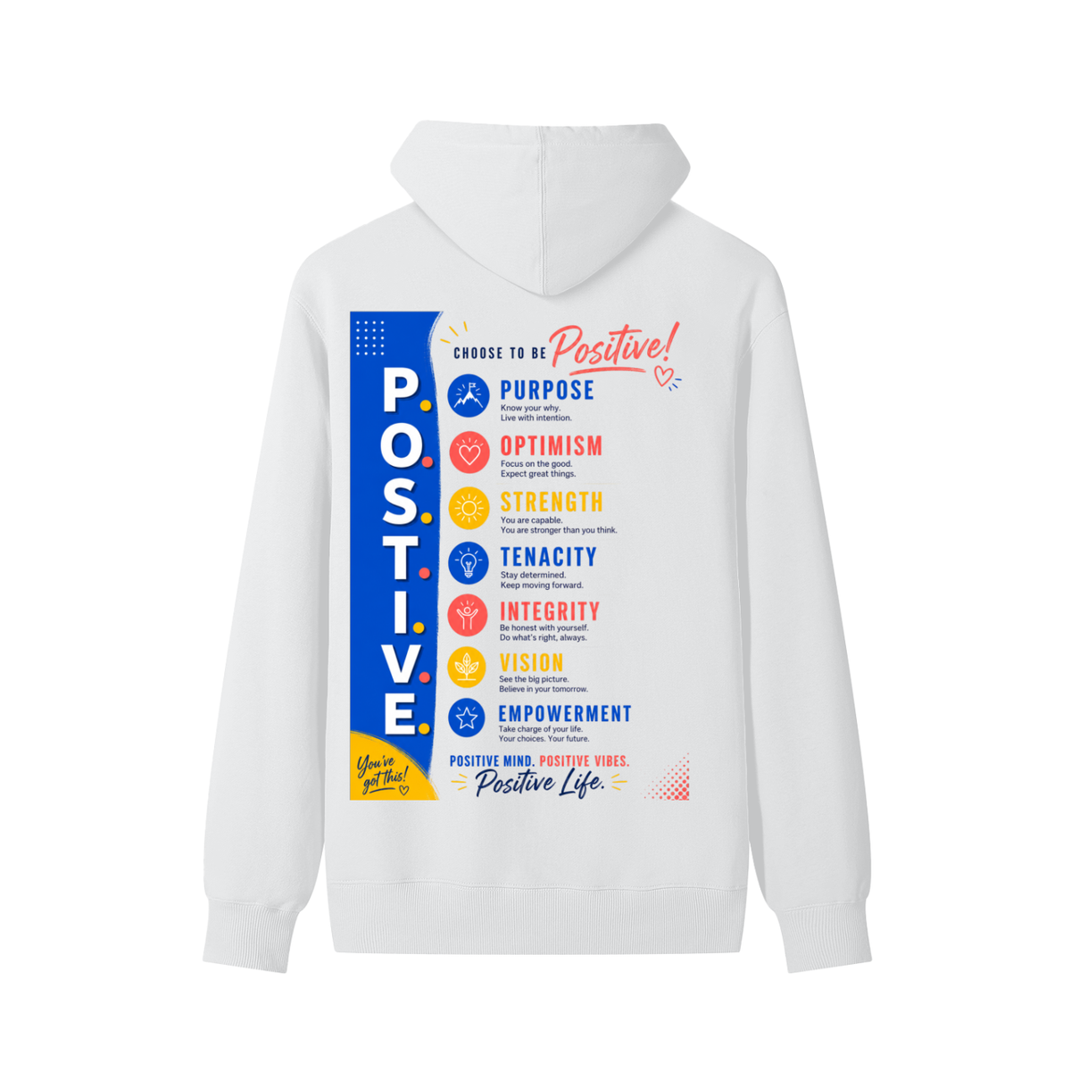 P.O.S.T.I.V.E-Classic Unisex Cotton Hoodie