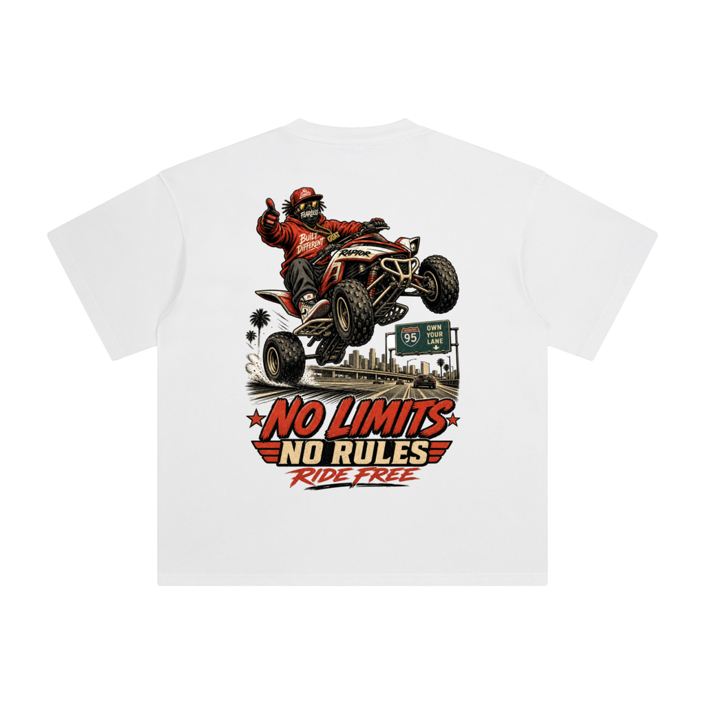 No limits no rules-Enzyme Washed T-Shirt