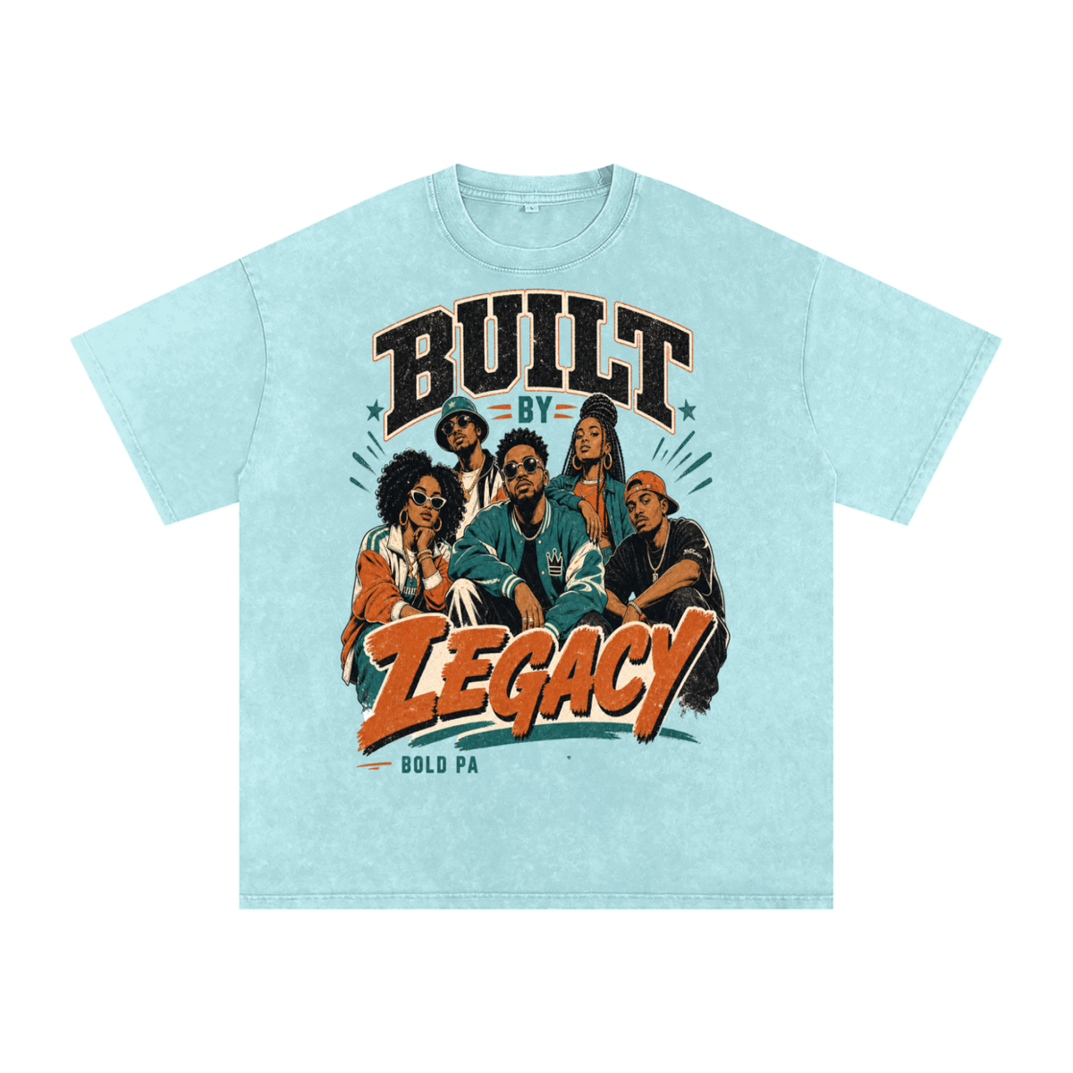 Built by legacy-Snow Washed Oversized Cotton T-Shirt