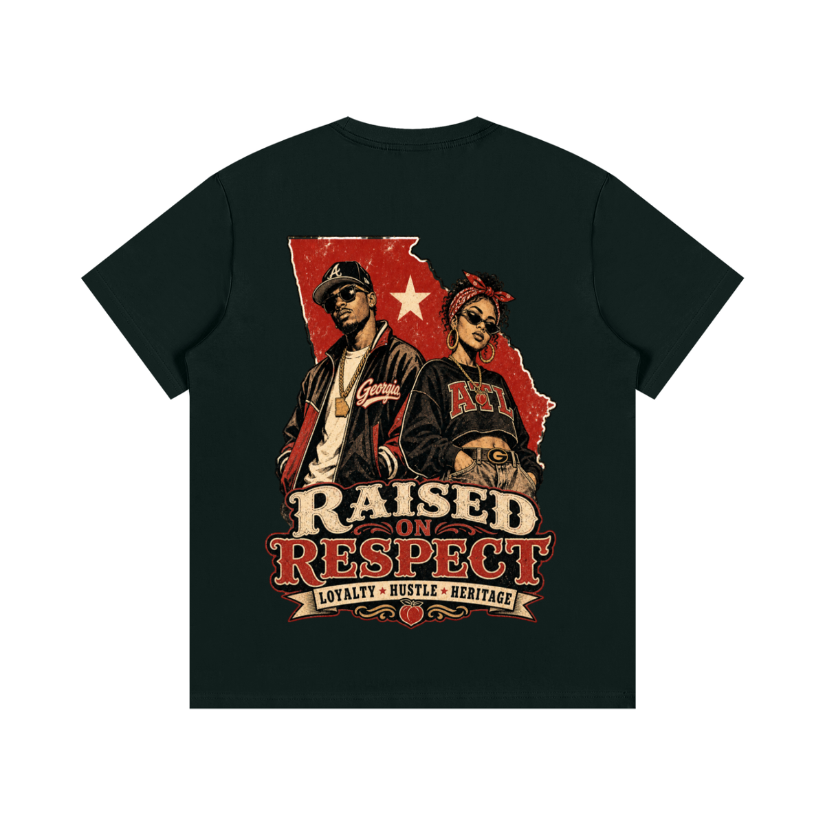 Raised on respect-Essential Cotton T-Shirt