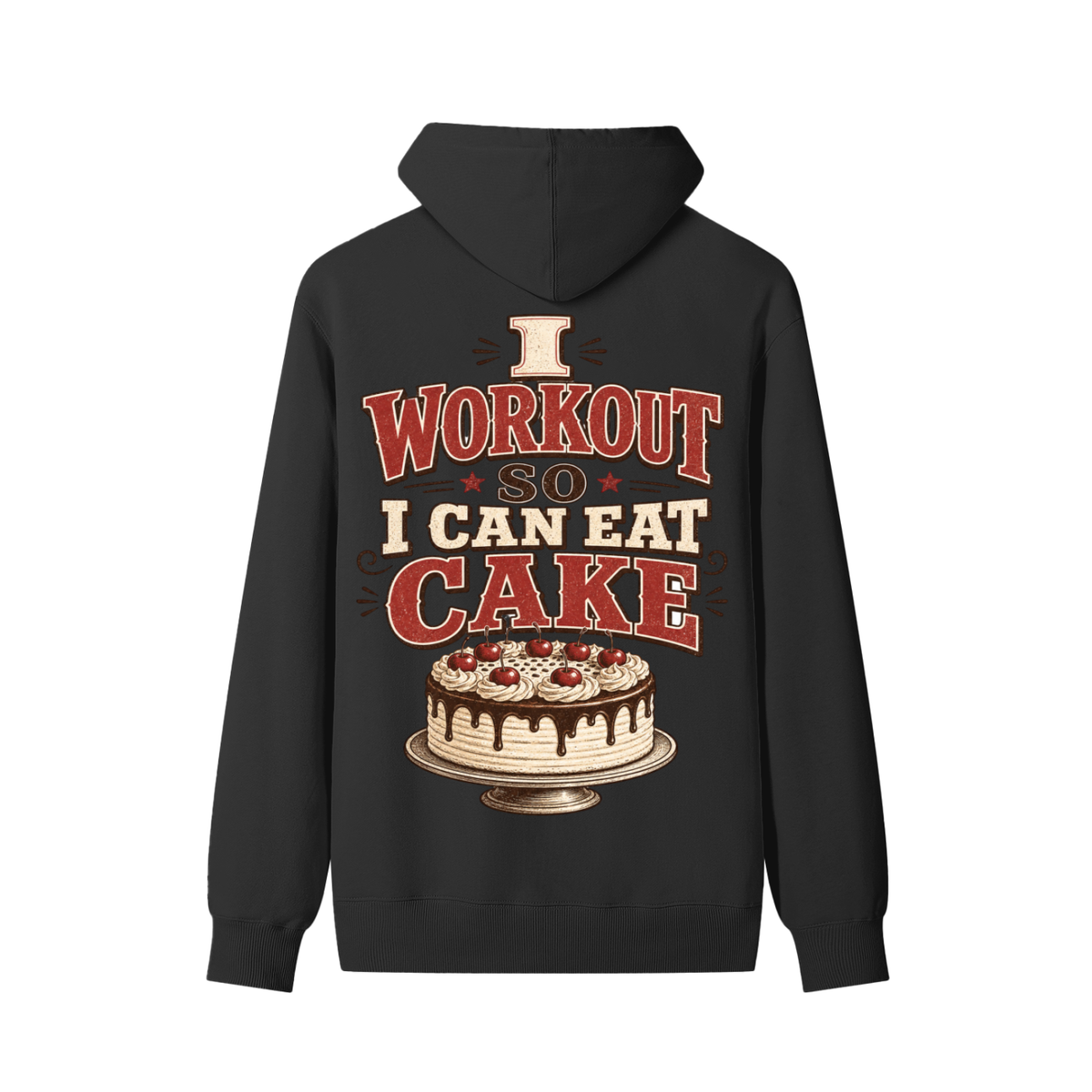I Workout So I Can Eat Cake Classic Cotton Hoodie