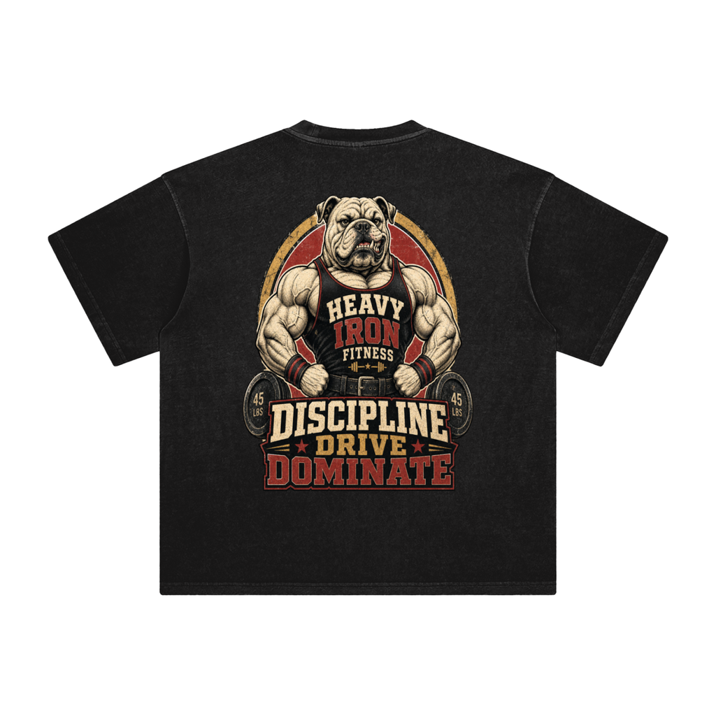 Discipline drive dominate-Enzyme Washed T-Shirt