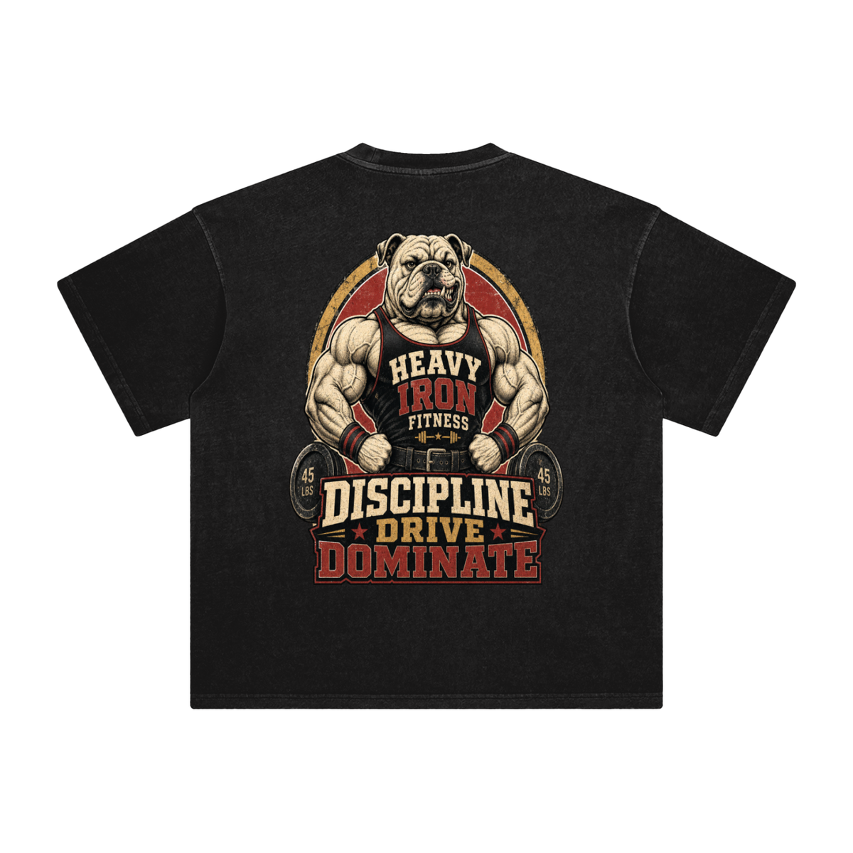 Discipline drive dominate-Enzyme Washed T-Shirt