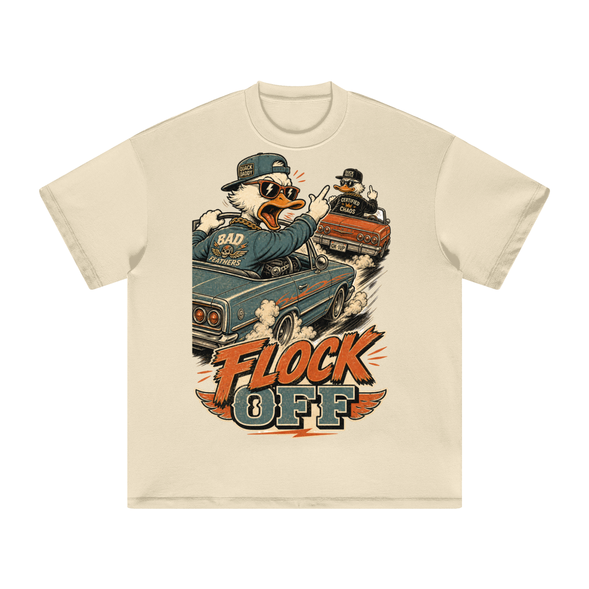 Flock off-Heavyweight Earth Tone T-Shirt