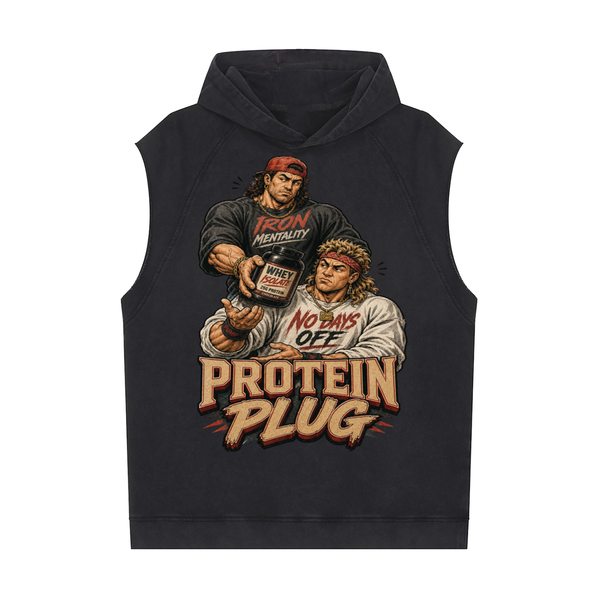 Protein Plug Snow-Washed Sleeveless Hoodie