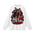 Roses are red leg day I dread-Oversized Long Sleeve T-Shirt