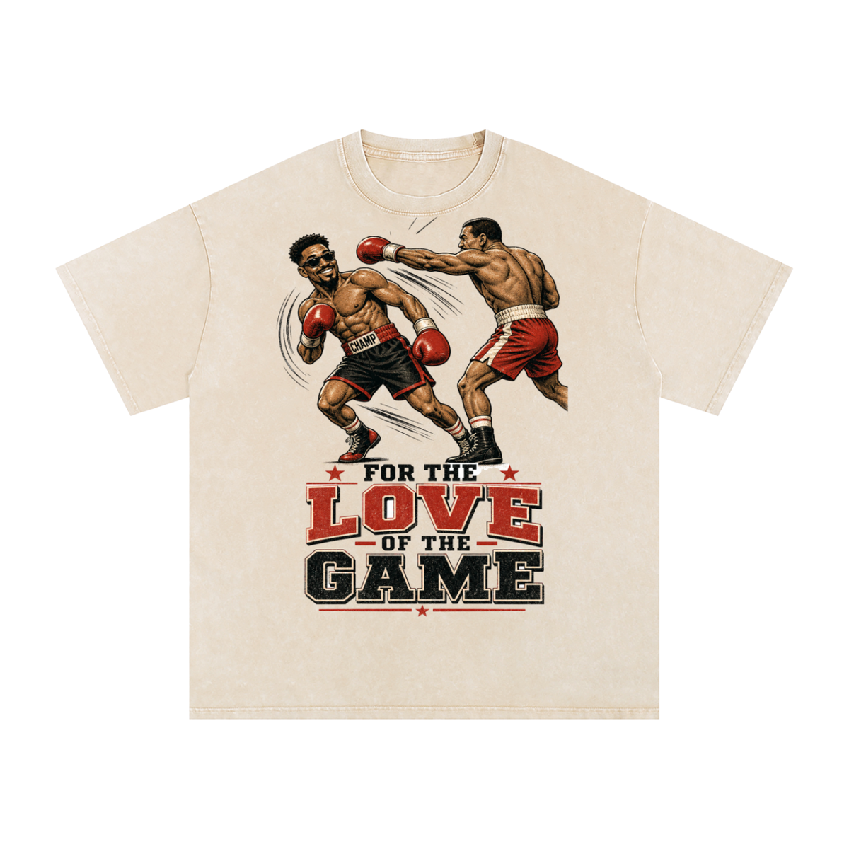 For the love of the game-Snow Washed Oversized Cotton T-Shirt