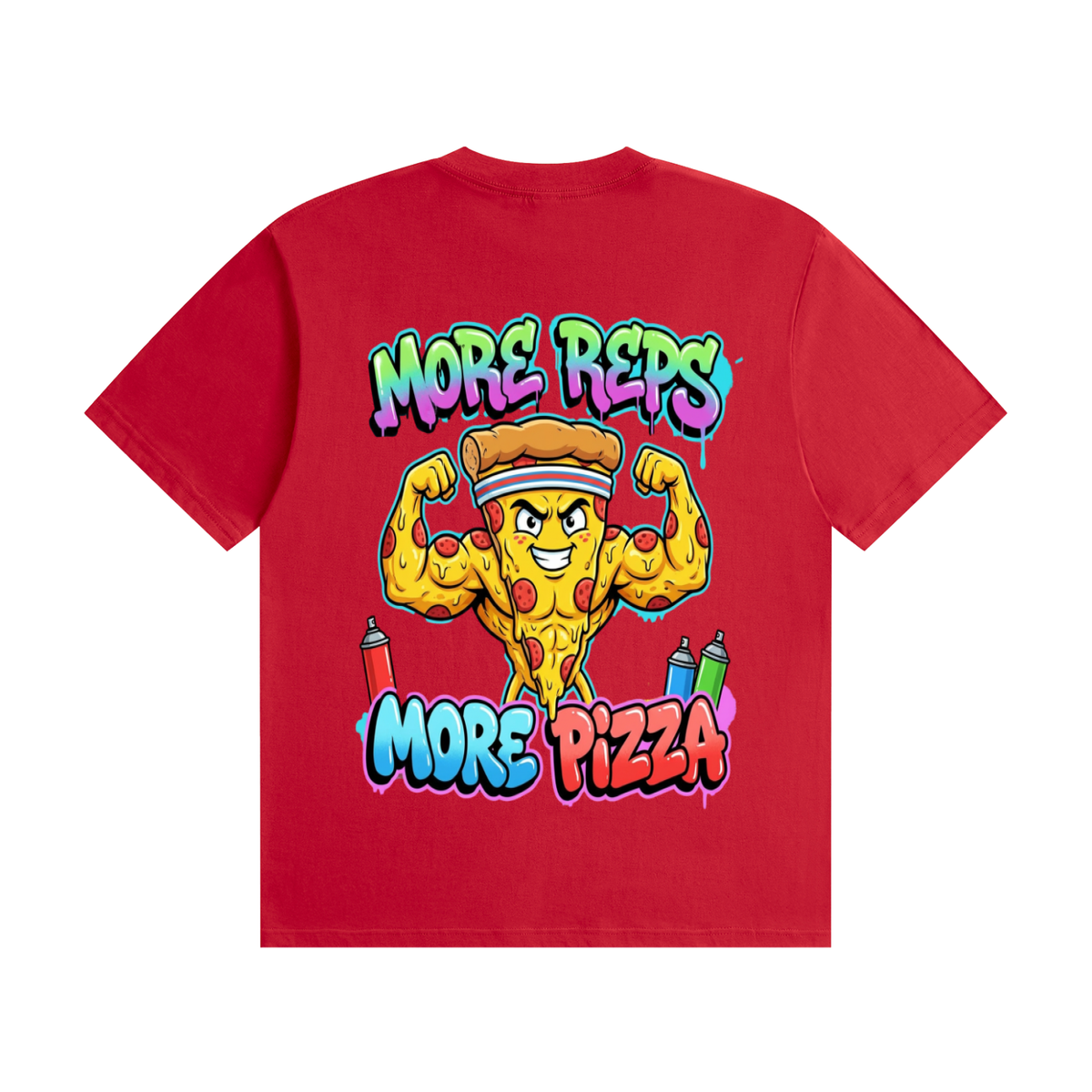 More reps more pizza-Seamless Cotton T-Shirt