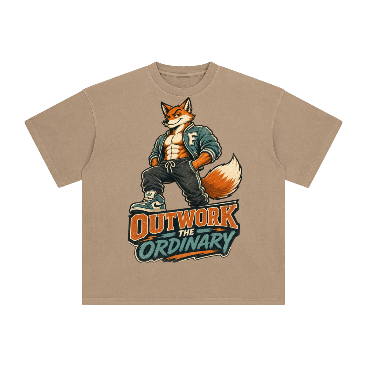 Outwork the ordinary-Enzyme Washed T-Shirt