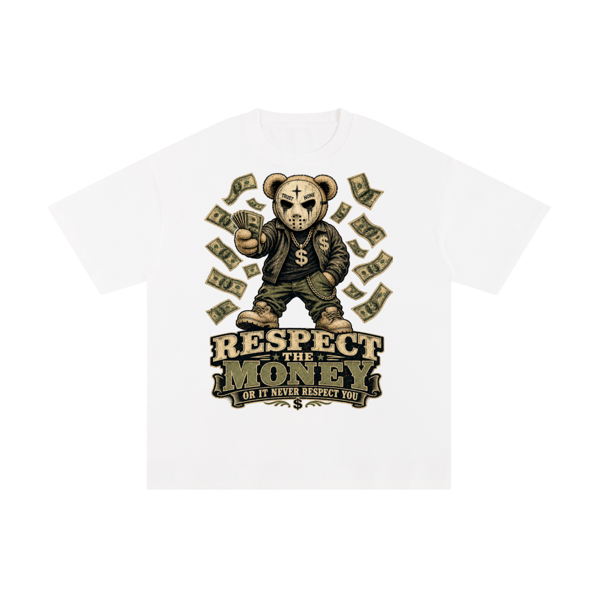 Respect the money-Pure Cotton T-Shirt