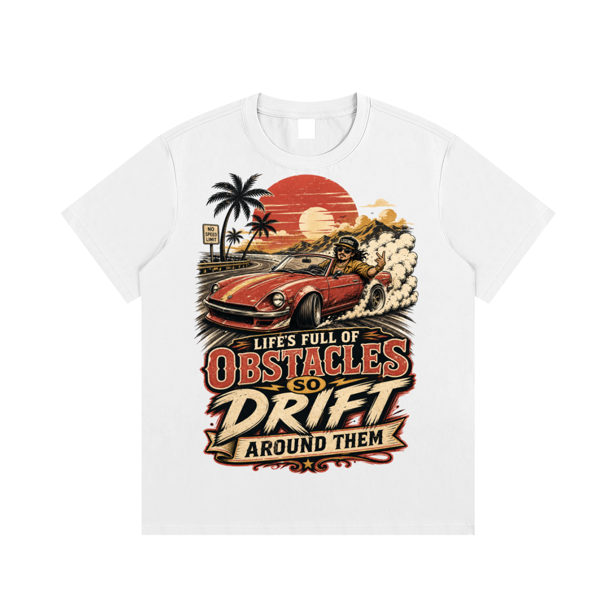 Life is full of obstcles drift around them-Essential Cotton T-Shirt