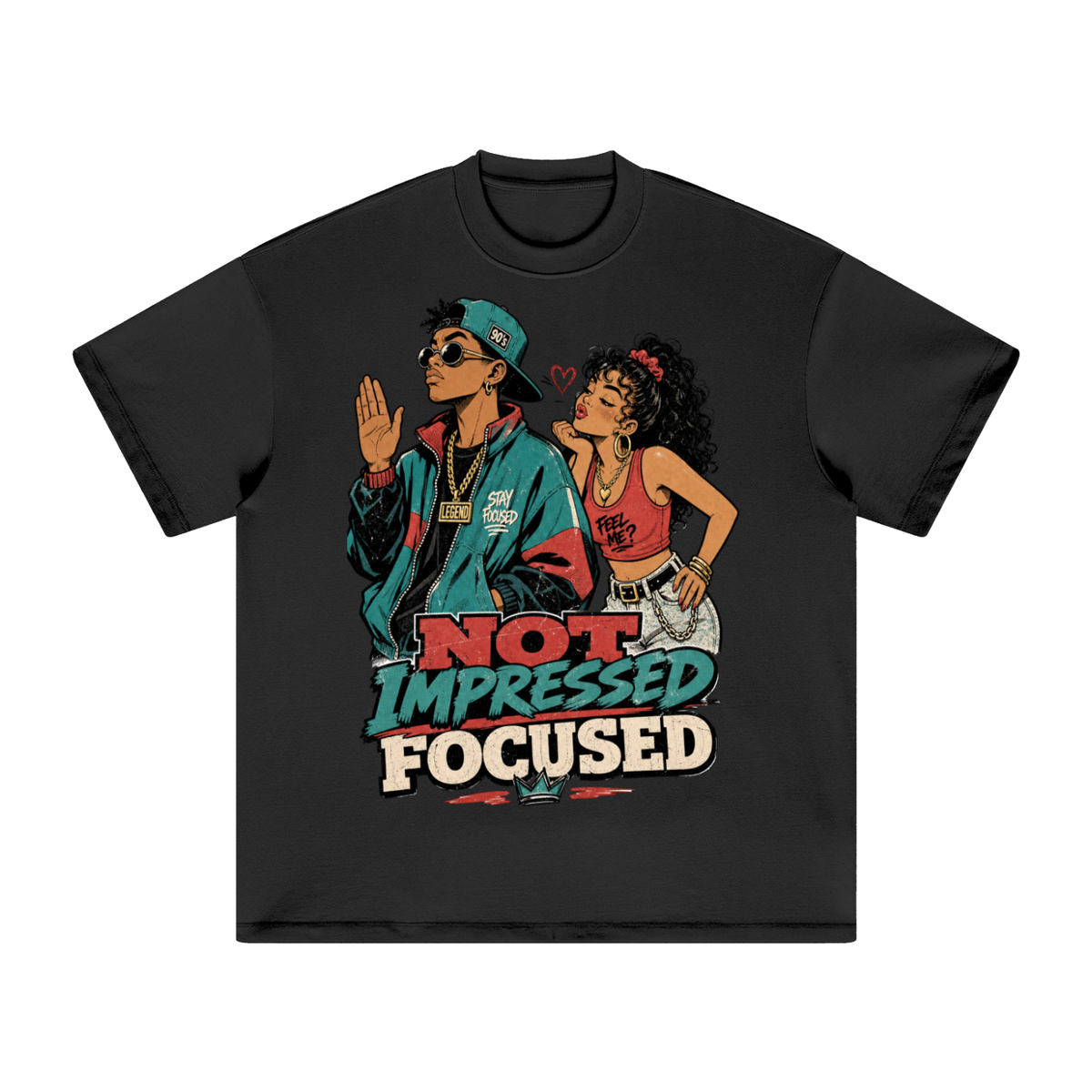 Not impressed focused-Heavyweight Earth Tone T-Shirt
