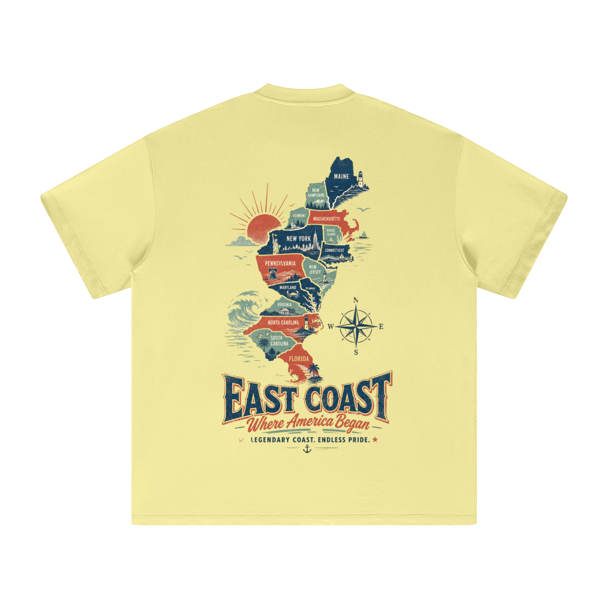 East coast-Heavyweight Earth Tone T-Shirt