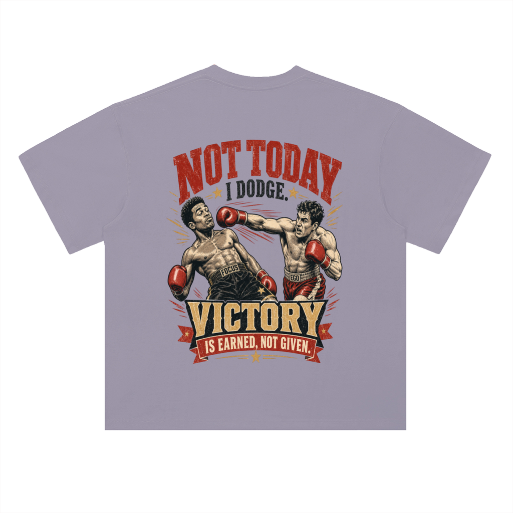 Not today I dodge-Heavyweight Drop Shoulder Cotton T-Shirt