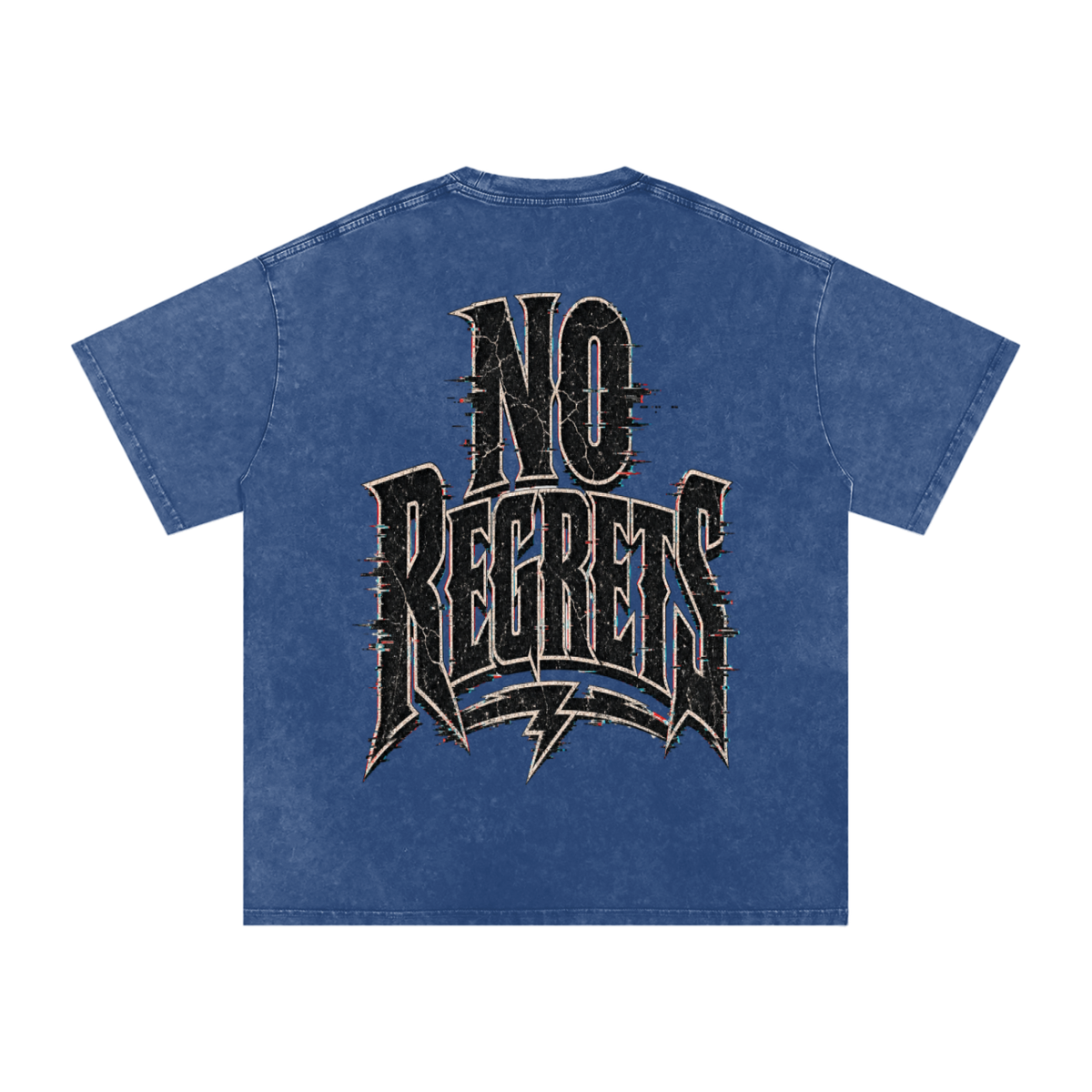No regrets-Snow Washed Oversized Cotton T-Shirt
