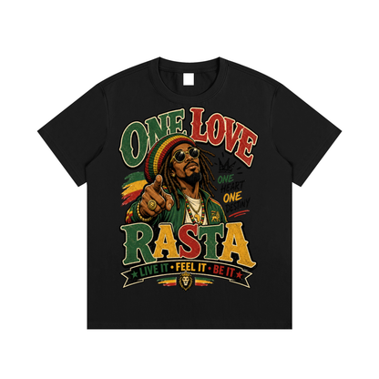 Unisex One love Rasta Essential Cotton T-Shirt