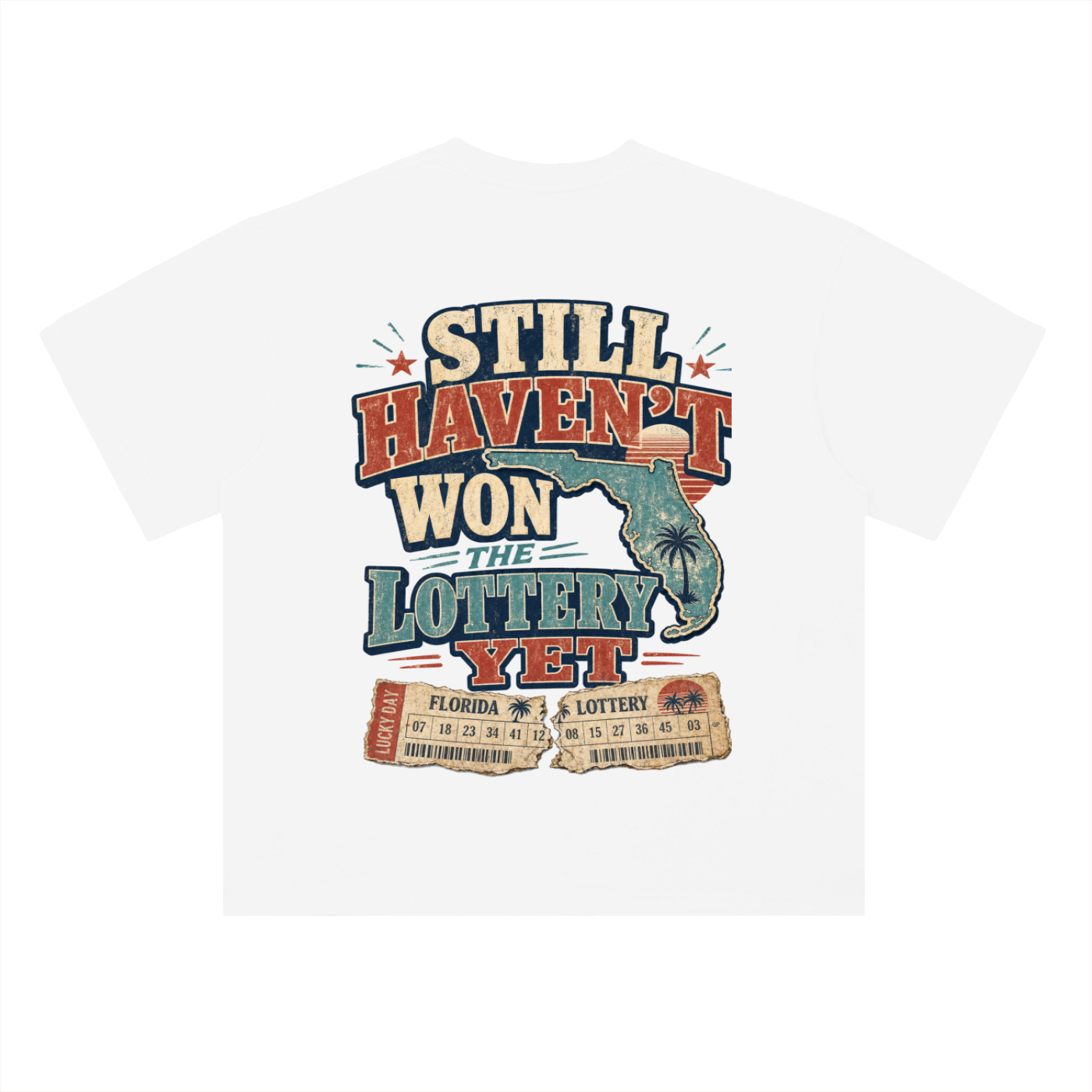 Still haven't won the lottery-Heavyweight Drop Shoulder Cotton T-Shirt