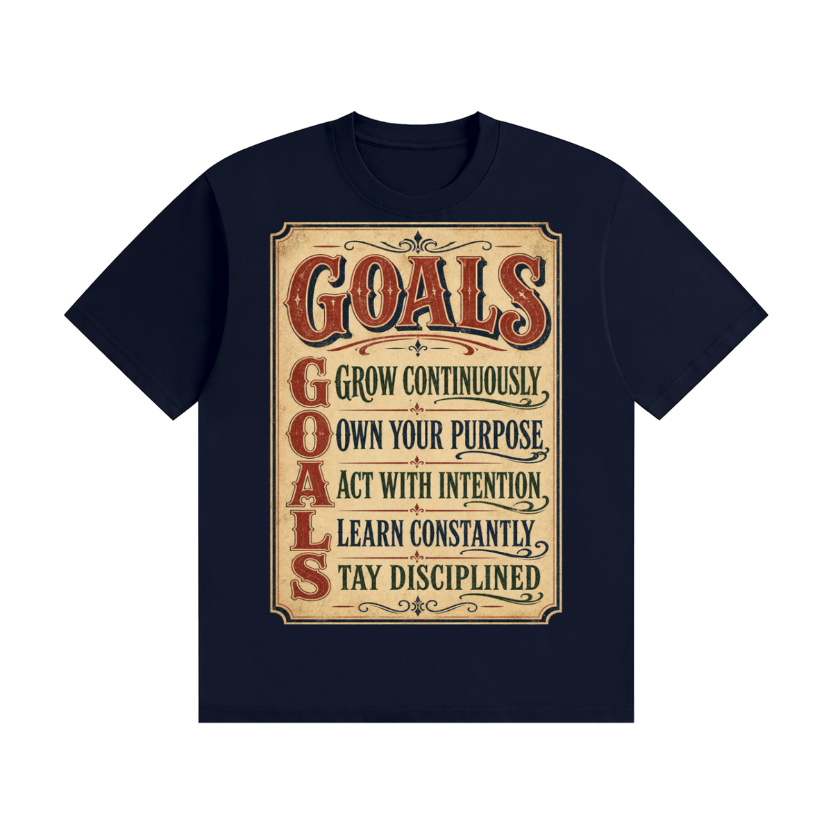 GOALS-Seamless Cotton T-Shirt