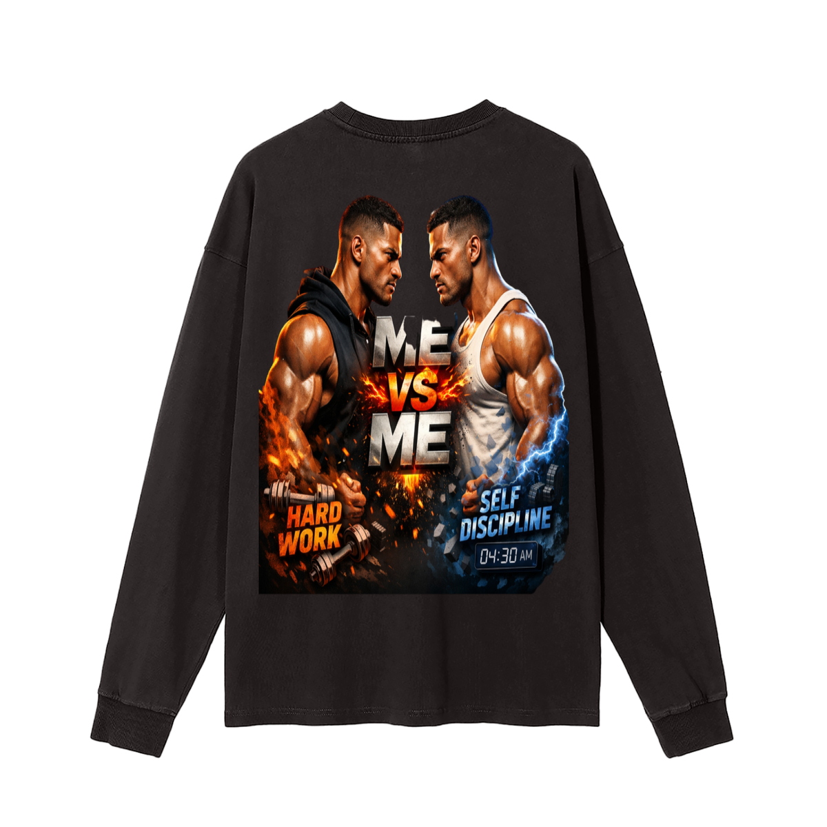 Me vs. me-Vintage Washed Long Sleeve T-Shirt