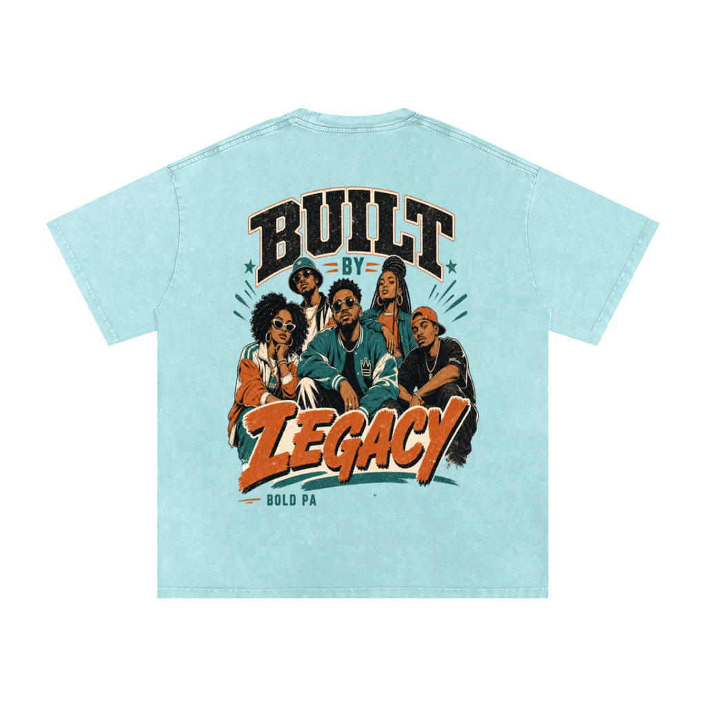 Built by legacy-Snow Washed Oversized Cotton T-Shirt