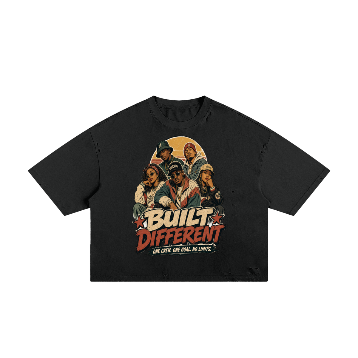 Built different-Classic Frayed Boxy Tee