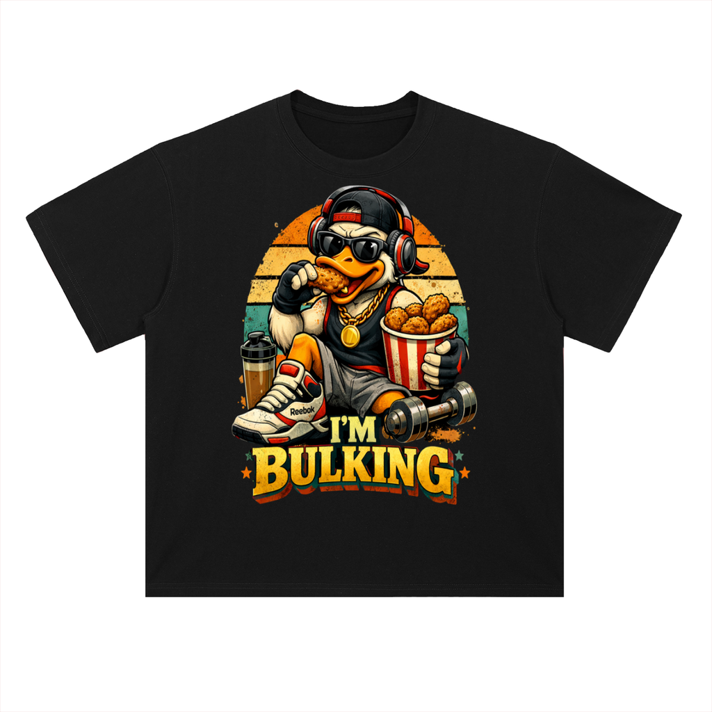 I'm bulking-Heavyweight Drop Shoulder Cotton T-Shirt