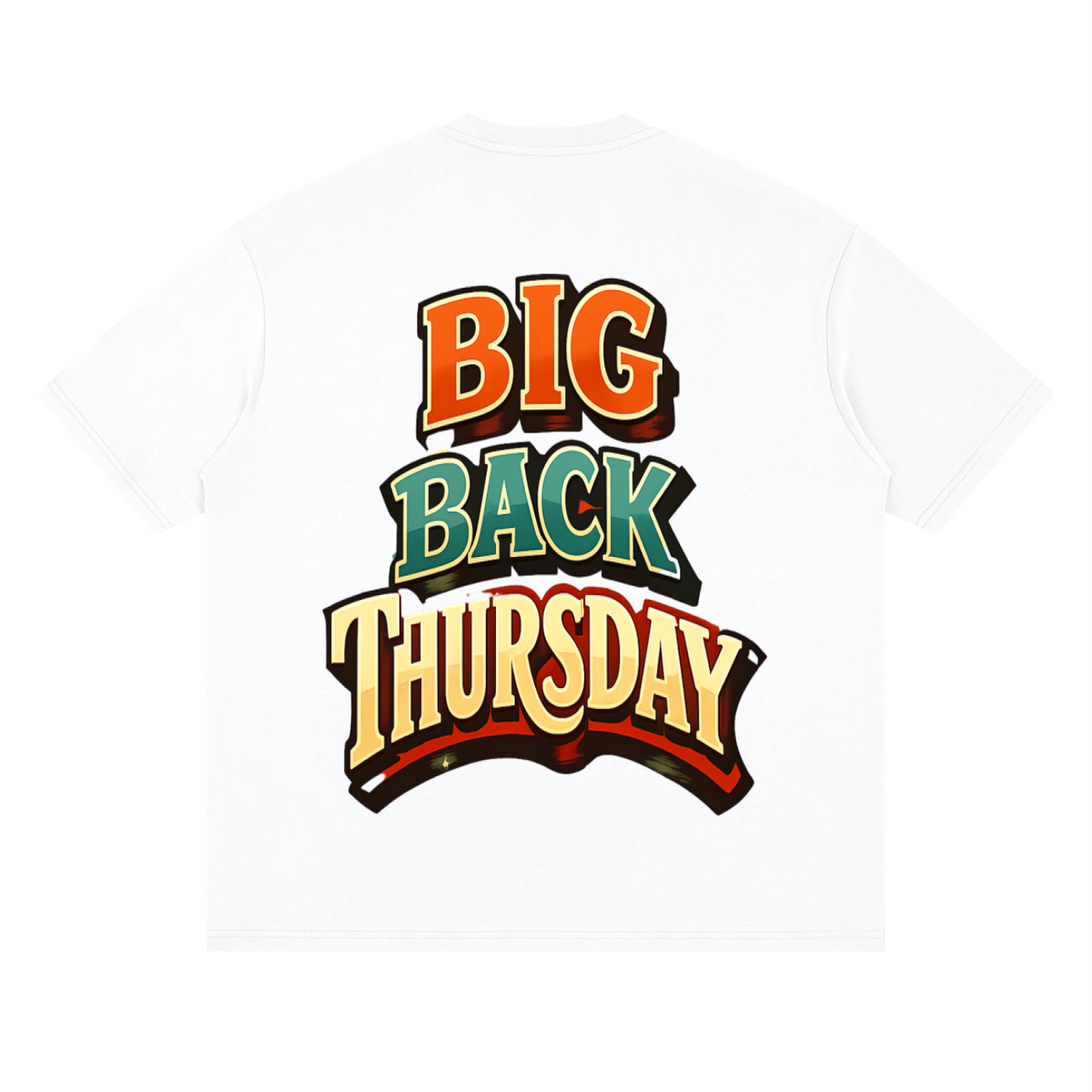 Big back Thursday-Streetwear Loose Drop Shoulder T-Shirt