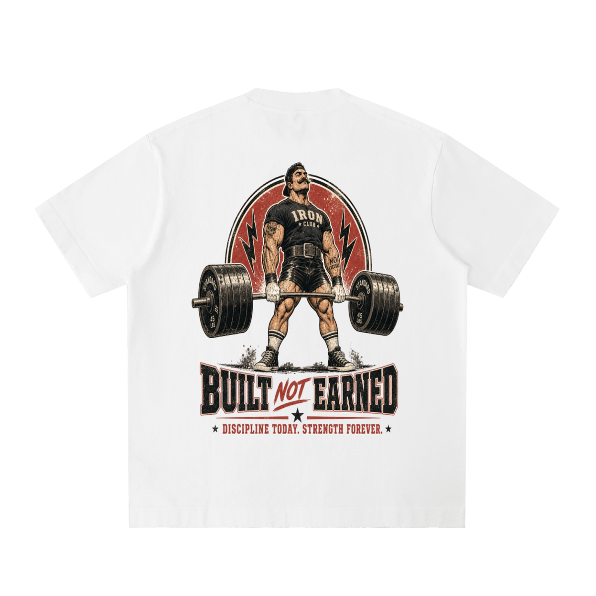 Built Not Earned — Vintage Washed Frayed Tee