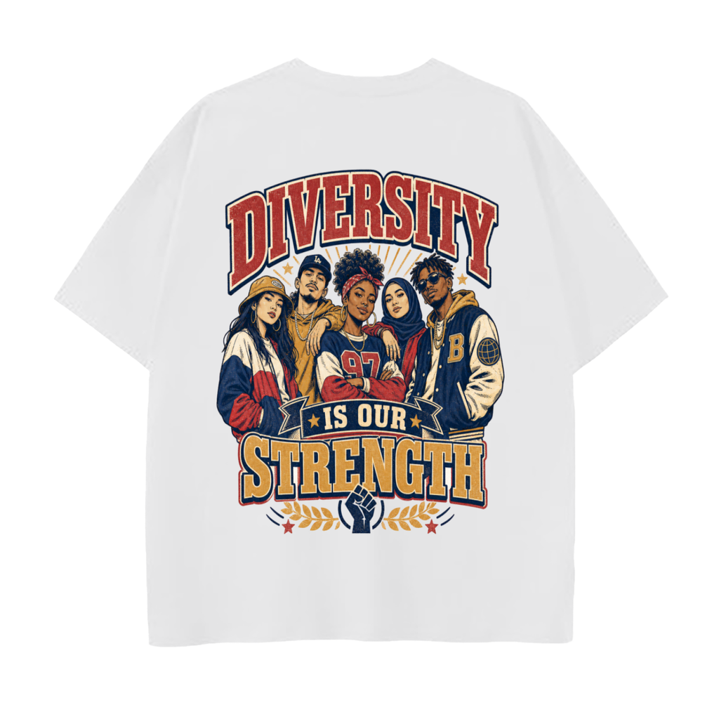 Diversity is our strength-Drop Shoulder Cotton T-Shirt