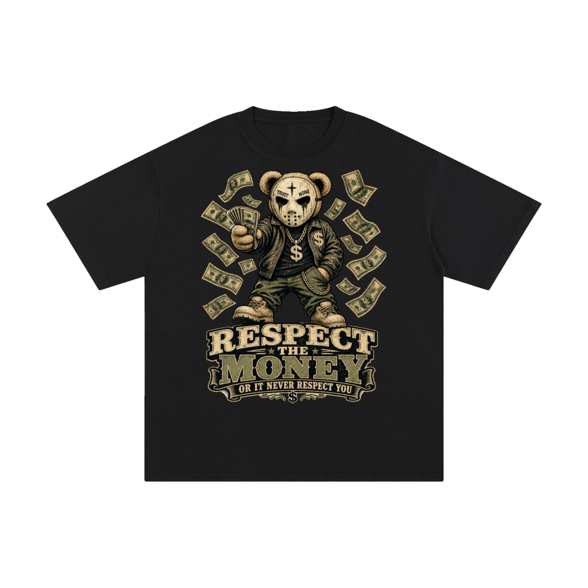 Respect the money-Pure Cotton T-Shirt