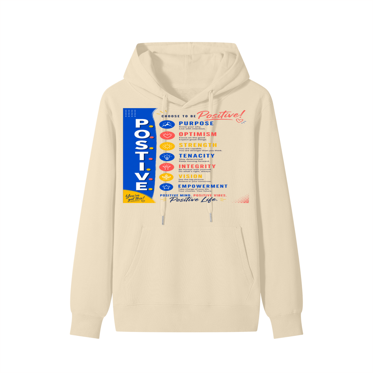P.O.S.T.I.V.E-Classic Unisex Cotton Hoodie