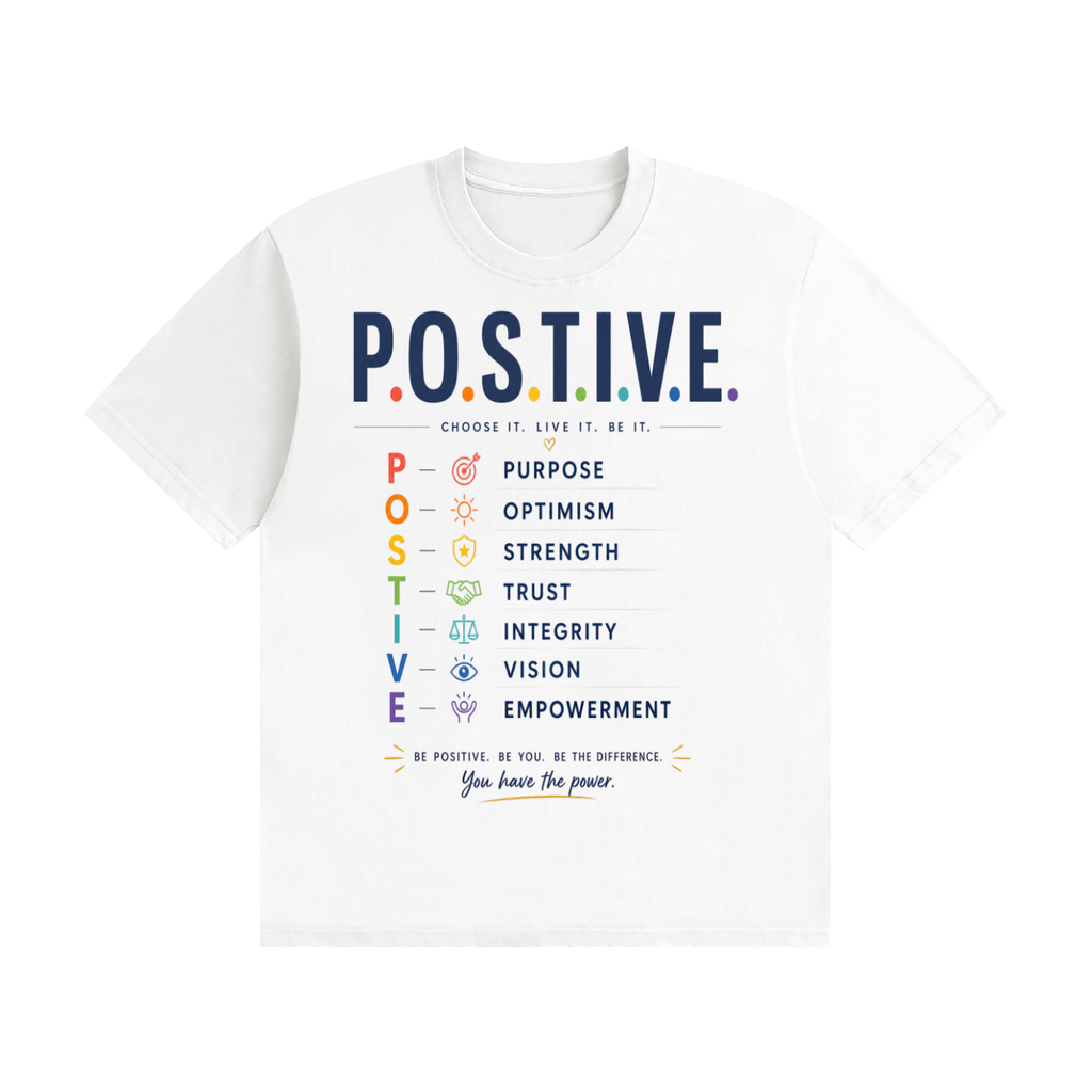 P.O.S.T.I.V.E- Seamless Cotton T-Shirt