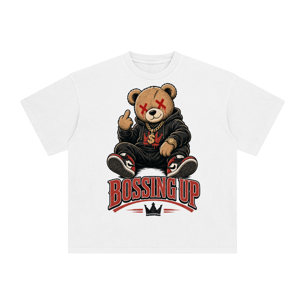 Bossing up-Enzyme Washed T-Shirt