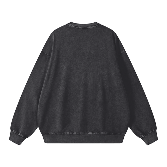 Unisex Zero flocks given Snow Washed Oversized Sweatshirt