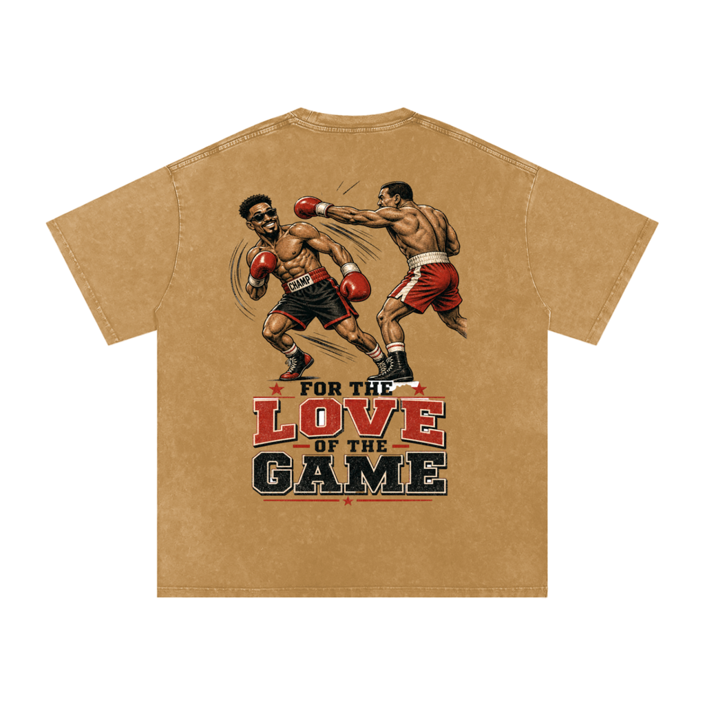 For the love of the game-Snow Washed Oversized Cotton T-Shirt