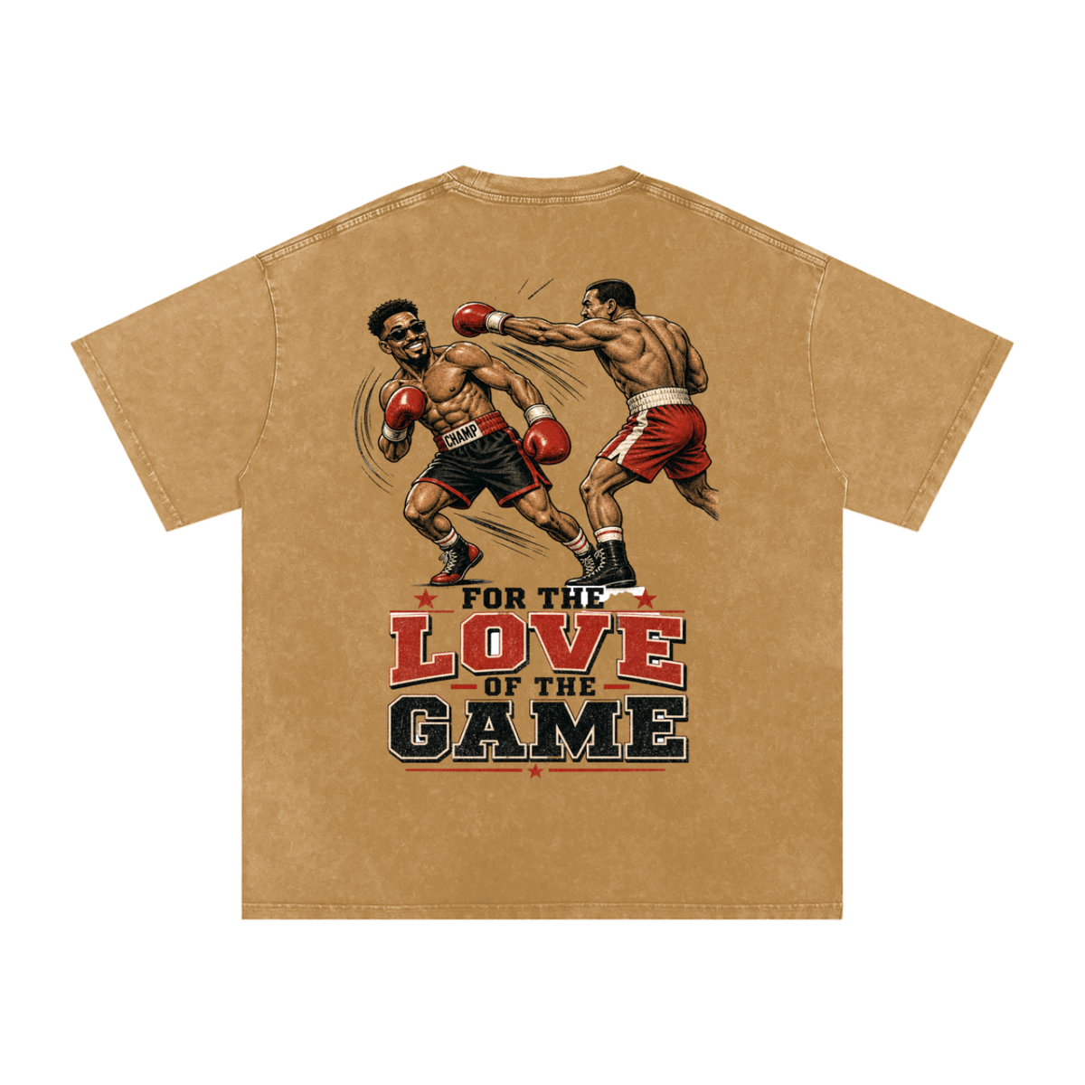 For the love of the game-Snow Washed Oversized Cotton T-Shirt