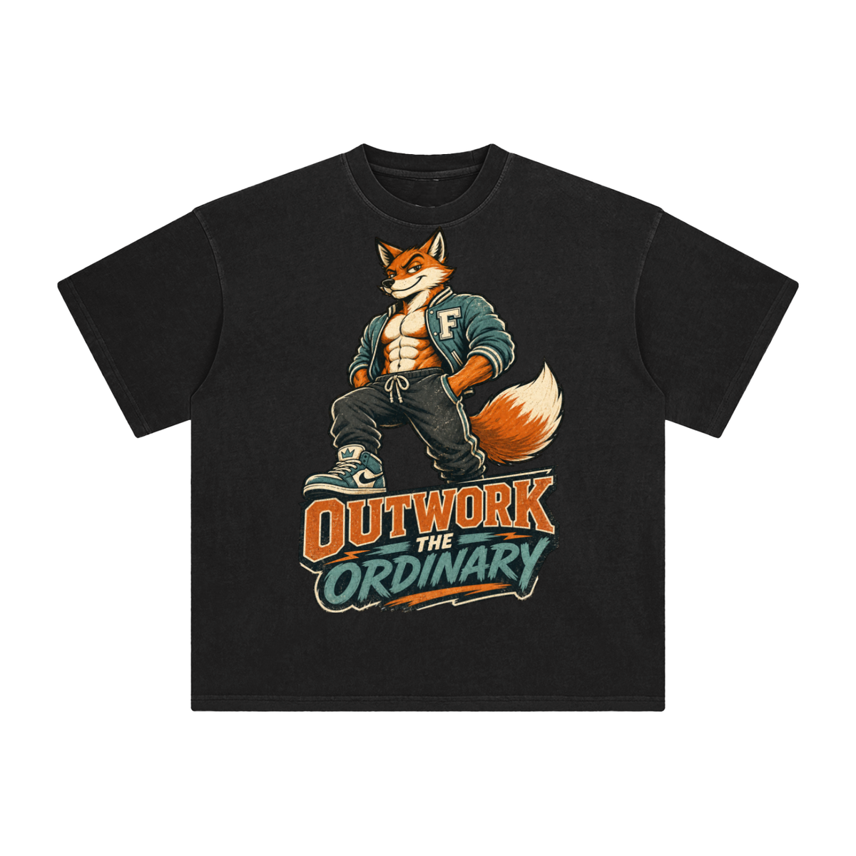 Outwork the ordinary-Enzyme Washed T-Shirt