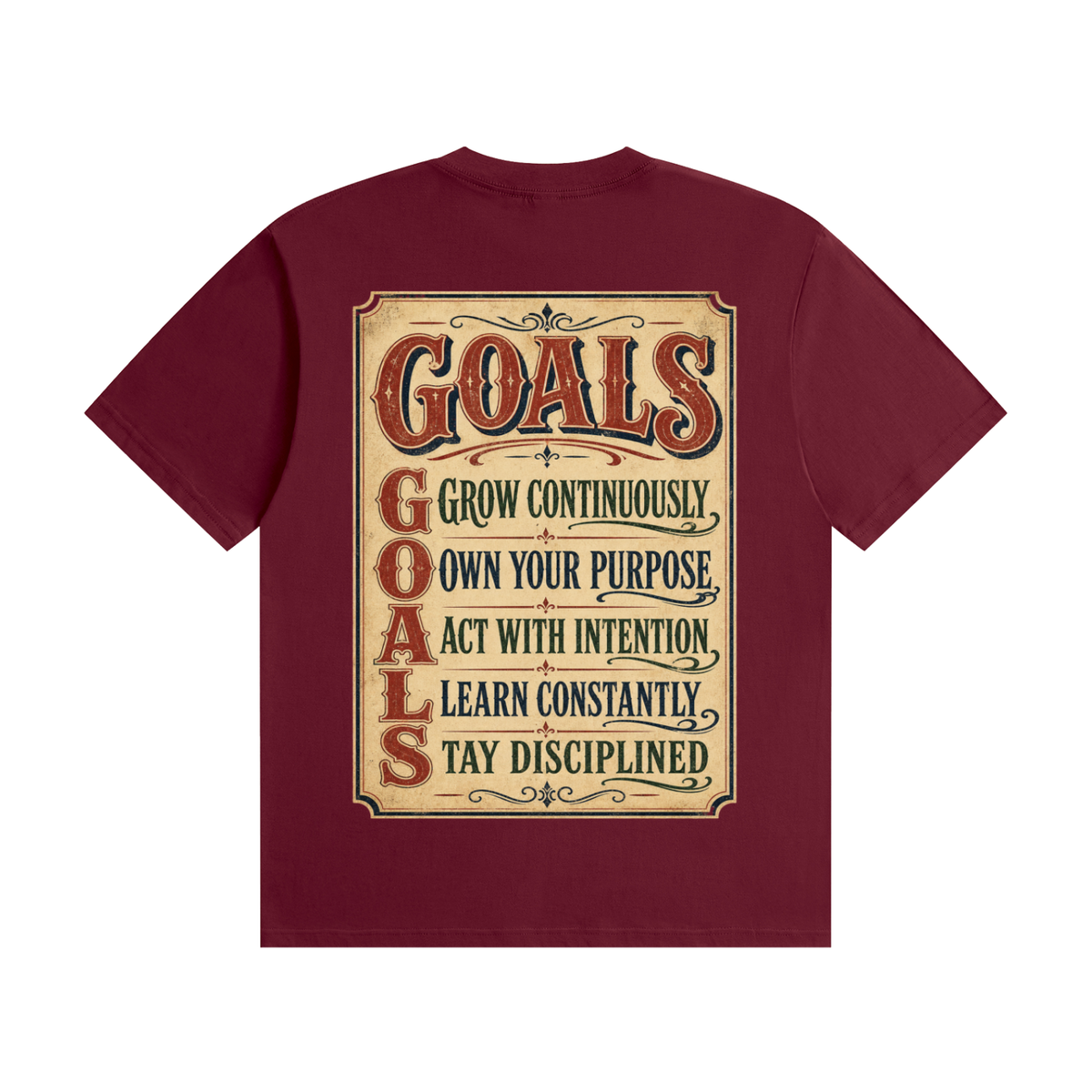 GOALS-Seamless Cotton T-Shirt