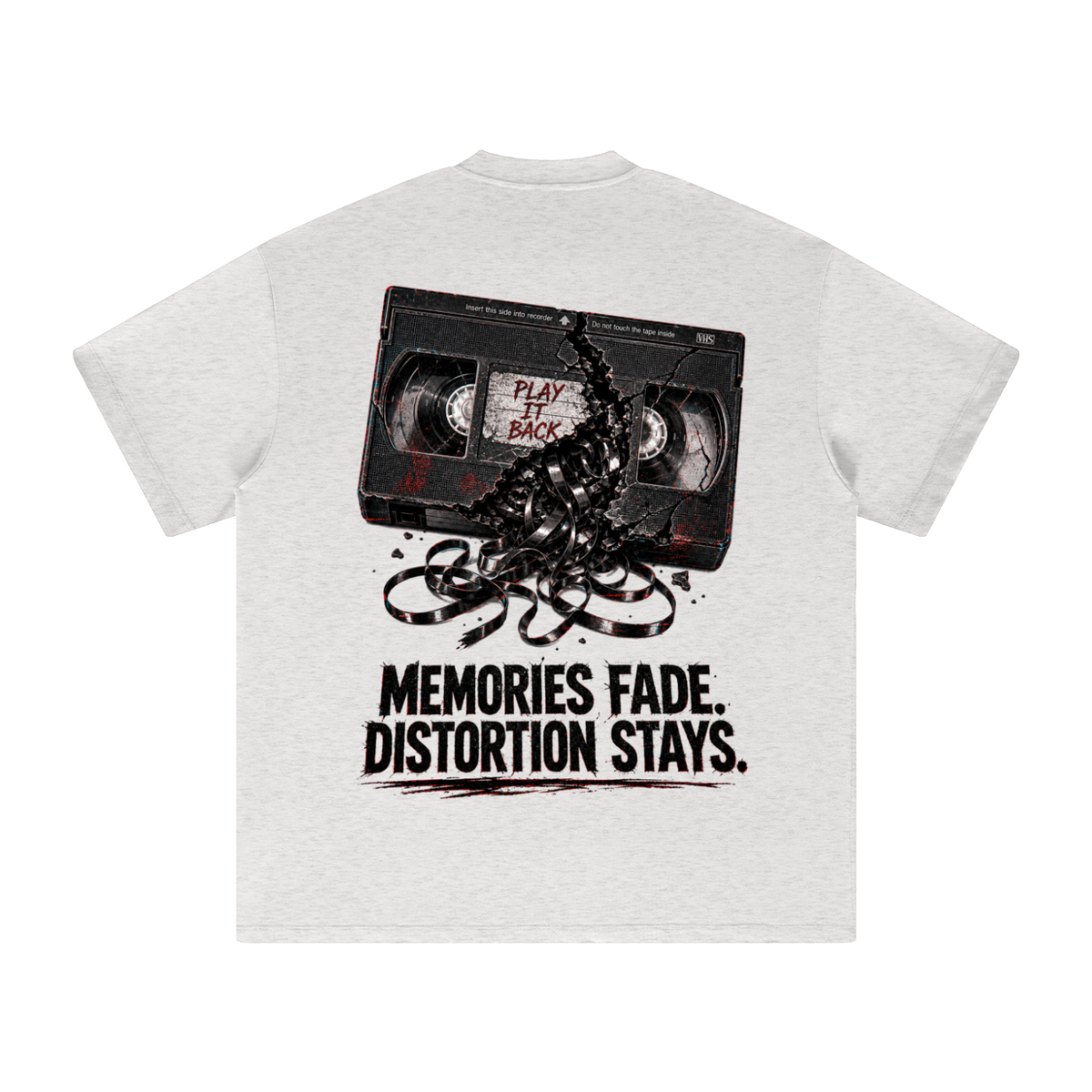 Memories fade distortion stays-Heavyweight Earth Tone T-Shirt