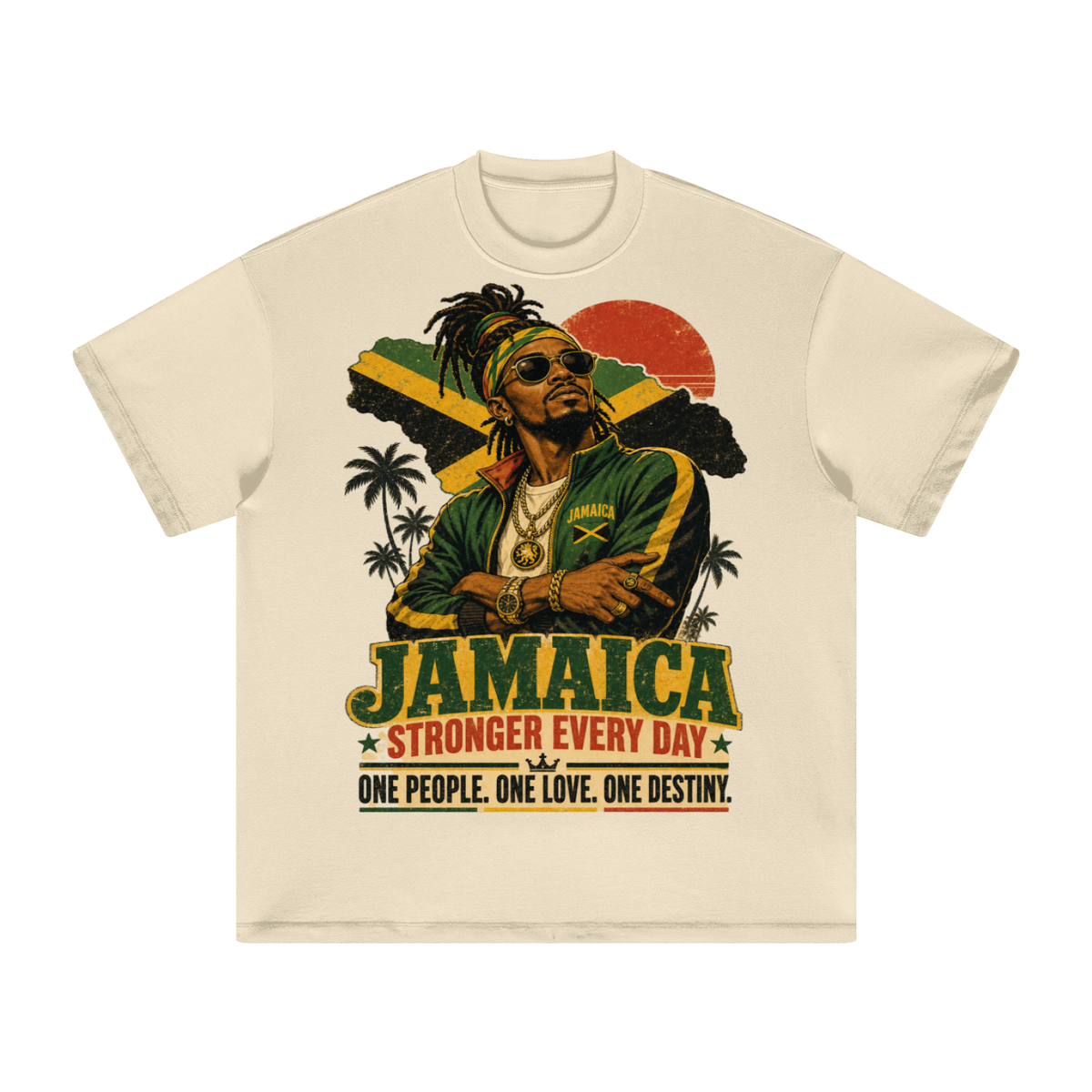 Jamaica-Heavyweight Earth Tone T-Shirt