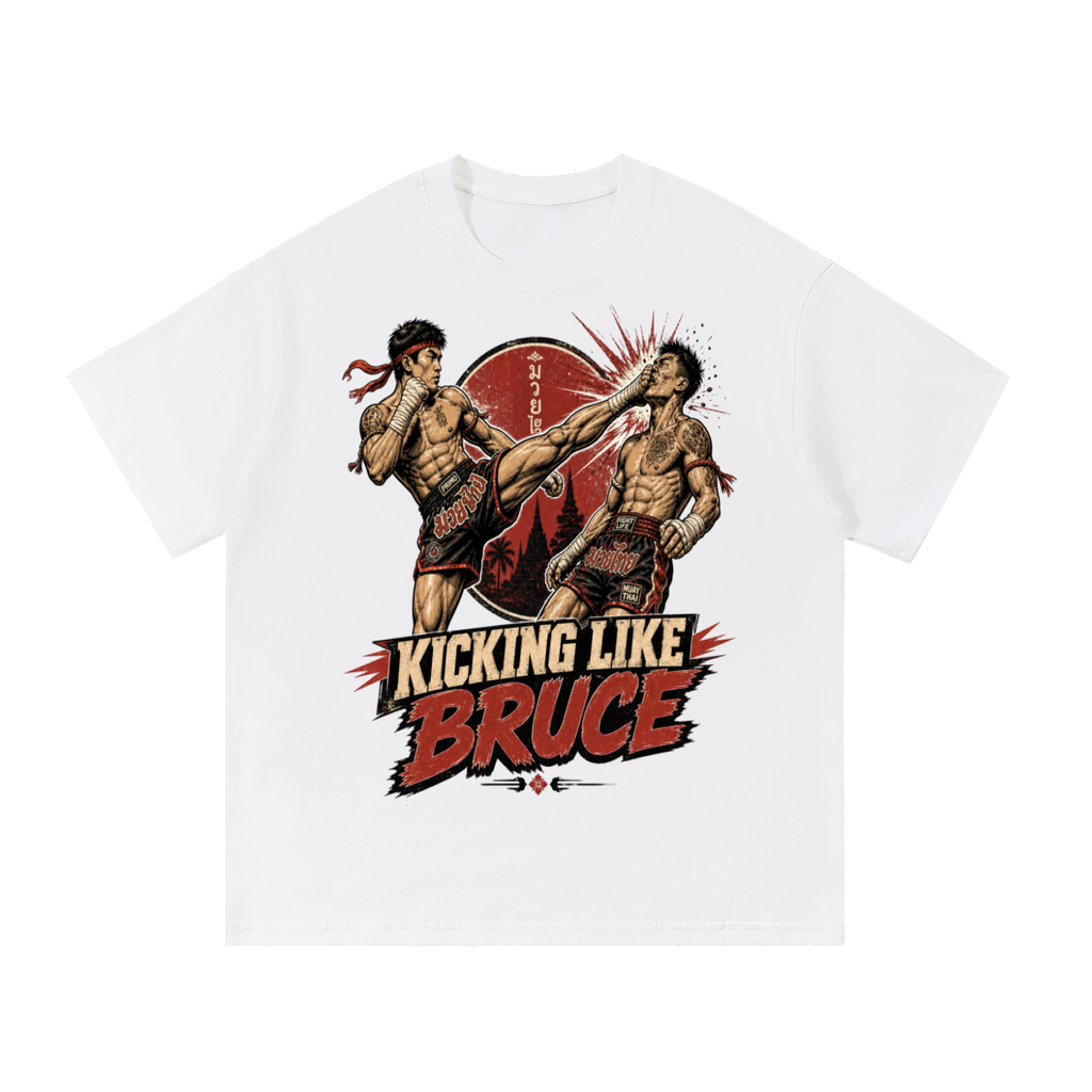 Kicking like Bruce-Essential Cotton T-Shirt