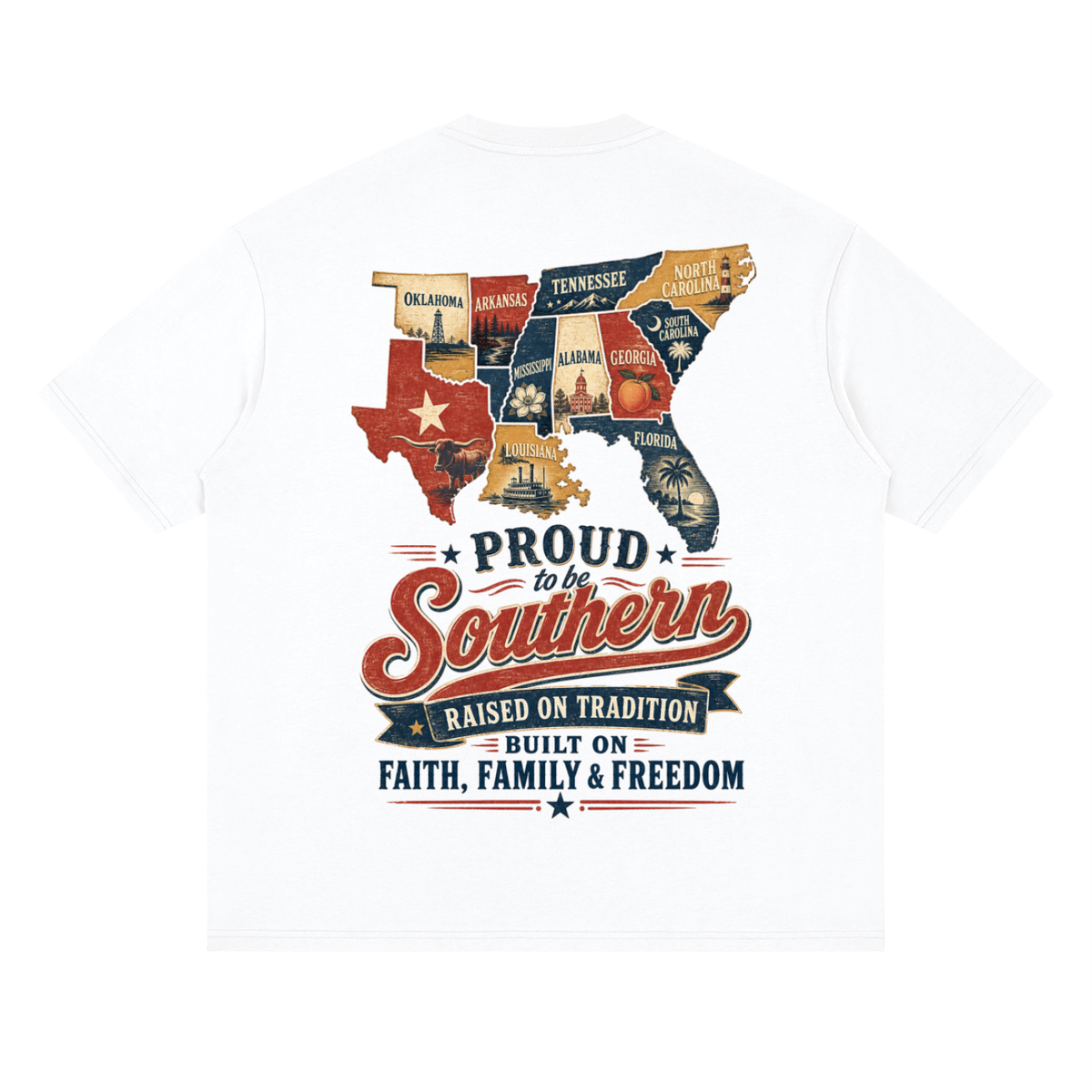 Proud to be southern-Streetwear Loose Drop Shoulder T-Shirt