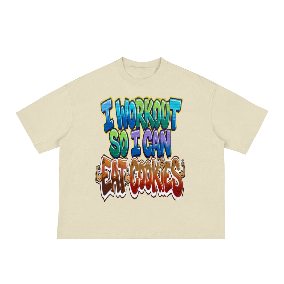 I workout so i can eat cookies-Classic Loose Boxy Tee