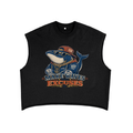 Make waves not excuses-French Terry Boxy Tank Top